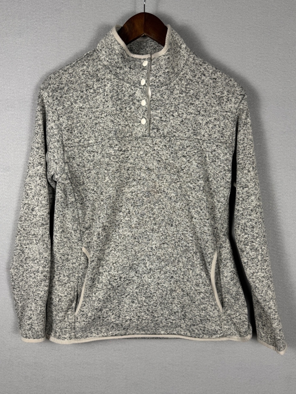 Eddie Bauer Womens L Heather Gray Pullover Sweater